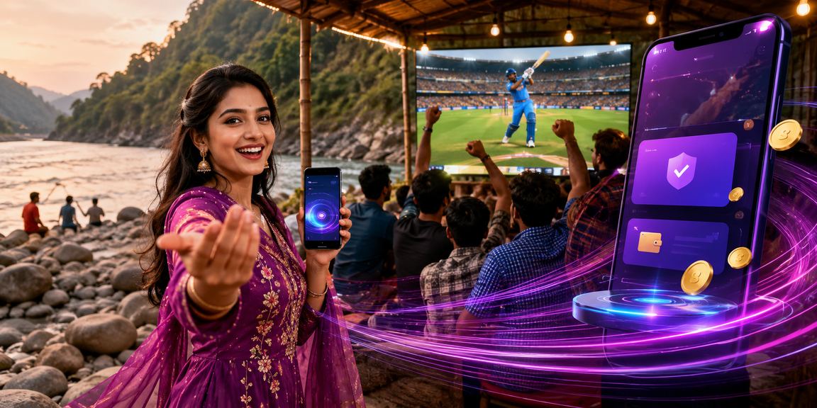 সিলেটে বাইরে বসে মোবাইলে ক্রিকেট বেটিং করছেন একজন ব্যবহারকারী